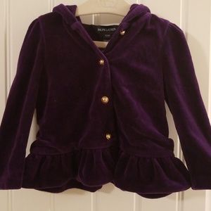 Ralph Lauren purple peplum sweater